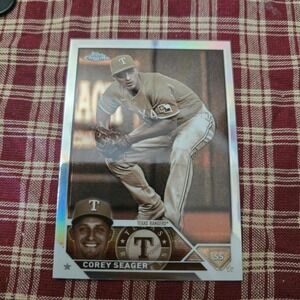 Corey Seager Topps Chrome Baseball Card Texas Rangers‎ SS 2023
